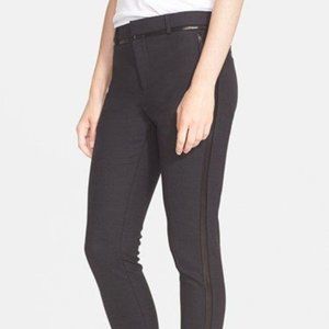 Vince Black Wool Blend Tuxedo Stripe Pants
